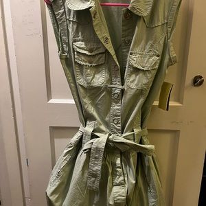 NWT Green Safari Style Dress with bubble skirt